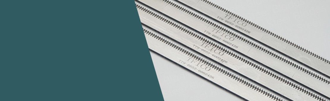 Comb Blades for Plastic Films Thermo Films and Packaging Industry
